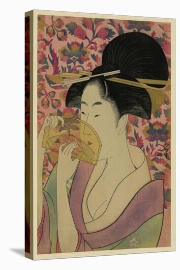 Using a Comb Like a Fan-Kitagawa Utamaro-Stretched Canvas