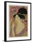 Using a Comb Like a Fan-Kitagawa Utamaro-Framed Art Print