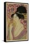 Using a Comb Like a Fan-Kitagawa Utamaro-Framed Stretched Canvas