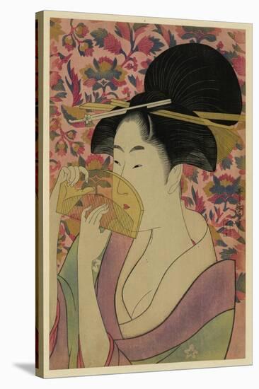 Using a Comb Like a Fan-Kitagawa Utamaro-Stretched Canvas