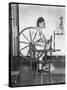 Using a Spinning Wheel-null-Stretched Canvas