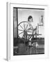 Using a Spinning Wheel-null-Framed Photographic Print