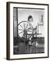Using a Spinning Wheel-null-Framed Photographic Print