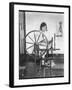 Using a Spinning Wheel-null-Framed Photographic Print