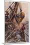 Using a Steam Shovel to Clear Away Heavy Debris While Constructing a Railway-E.p. Kinsella-Mounted Art Print