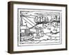 Using Astrolabes to Calculate the Height of a Steeple, 1539-Petrus Apianus-Framed Giclee Print