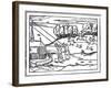 Using Astrolabes to Calculate the Height of a Steeple, 1539-Petrus Apianus-Framed Giclee Print