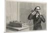 Using Bell's Original Telephone Apparatus-null-Mounted Premium Giclee Print