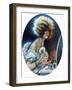 Using Her Powder Puff-Maurice Milliere-Framed Art Print