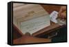 Using Library Card Catalog-William P. Gottlieb-Framed Stretched Canvas