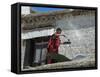 Using Solar Panel to Cook, Sera Temple, Lhasa, Tibet, China-Keren Su-Framed Stretched Canvas