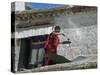 Using Solar Panel to Cook, Sera Temple, Lhasa, Tibet, China-Keren Su-Stretched Canvas