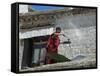 Using Solar Panel to Cook, Sera Temple, Lhasa, Tibet, China-Keren Su-Framed Stretched Canvas