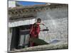 Using Solar Panel to Cook, Sera Temple, Lhasa, Tibet, China-Keren Su-Mounted Photographic Print