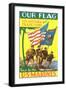 USMC Color Guard-null-Framed Art Print