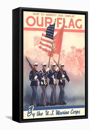 USMC Color Guard-null-Framed Stretched Canvas