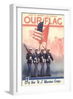 USMC Color Guard-null-Framed Art Print