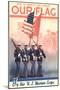 USMC Color Guard-null-Mounted Art Print