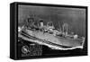 USNS James O'Hara Ship Aerial-Lantern Press-Framed Stretched Canvas