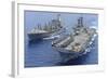 USNS Laramie an USS Kearsarge Conduct a Replenishment at Sea-null-Framed Photographic Print