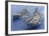 USNS Laramie an USS Kearsarge Conduct a Replenishment at Sea-null-Framed Photographic Print