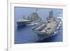 USNS Laramie an USS Kearsarge Conduct a Replenishment at Sea-null-Framed Photographic Print