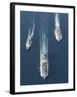 USNS Matthew Perry, USS Pearl Harbor and Hmnzs Canterbury Transit the Vella Gulf-null-Framed Photographic Print