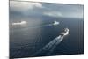 USNS Matthew Perry, USS Pearl Harbor and Hmnzs Canterbury Transit the Vella Gulf-null-Mounted Photographic Print