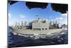 USNS San Jose (T-AFS 7, At Sea) Art Poster Print-null-Mounted Poster