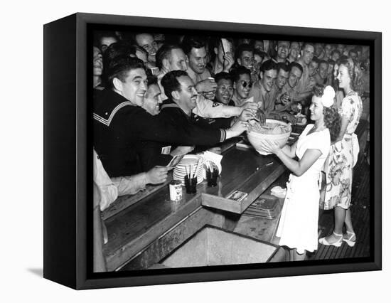 USO Canteen Shirley Temple-null-Framed Stretched Canvas