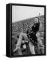 USO Drum Majorette Peggy Jean Roan, Berta Stadium Football Game, 5th Army vs. 12th Air Force-Margaret Bourke-White-Framed Stretched Canvas