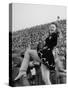 USO Drum Majorette Peggy Jean Roan, Berta Stadium Football Game, 5th Army vs. 12th Air Force-Margaret Bourke-White-Stretched Canvas
