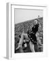 USO Drum Majorette Peggy Jean Roan, Berta Stadium Football Game, 5th Army vs. 12th Air Force-Margaret Bourke-White-Framed Photographic Print