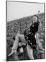 USO Drum Majorette Peggy Jean Roan, Berta Stadium Football Game, 5th Army vs. 12th Air Force-Margaret Bourke-White-Mounted Photographic Print