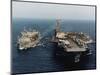 USS Abraham Lincoln and USS Kalamazoo Performing Exercise-Sean C. Linehan-Mounted Photographic Print