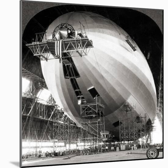 USS Akron Construction-null-Mounted Giclee Print