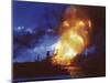 USS Arizona Explodes at Pearl Harbor after Japanese Attack-null-Mounted Photo