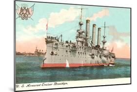 USS Armored Cruiser Brooklyn-null-Mounted Art Print