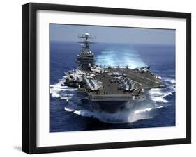 USS Carl Vinson in Indian Ocean During the Second Gulf War, Mar. 15, 2005-null-Framed Photo