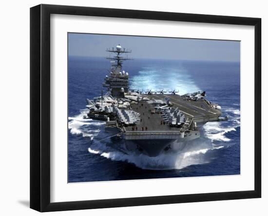 USS Carl Vinson in Indian Ocean During the Second Gulf War, Mar. 15, 2005-null-Framed Photo