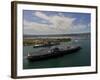 USS Carl Vinson Passes the USS Missouri Memorial in Pearl Harbor-Stocktrek Images-Framed Photographic Print