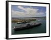 USS Carl Vinson Passes the USS Missouri Memorial in Pearl Harbor-Stocktrek Images-Framed Photographic Print