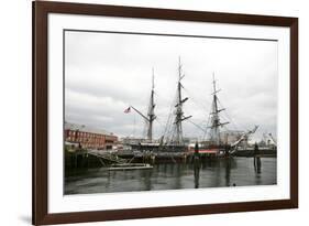 USS Constitution Docked in Boston, Massachusetts. This is a Popular Site along the Freedom Trail-pdb1-Framed Photo