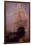 USS Constitution Escaping the British-null-Framed Giclee Print