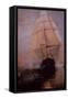 USS Constitution Escaping the British-null-Framed Stretched Canvas