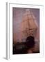 USS Constitution Escaping the British-null-Framed Giclee Print