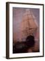 USS Constitution Escaping the British-null-Framed Giclee Print