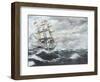 USS Constitution Heads for HM Frigate Guerriere-Vincent Booth-Framed Giclee Print