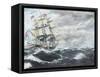 USS Constitution Heads for HM Frigate Guerriere-Vincent Booth-Framed Stretched Canvas