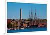 USS Constitution historic ship, Old Ironsides a Three Masted Frigit, is seen near Bunker Hill Mo...-null-Framed Photographic Print